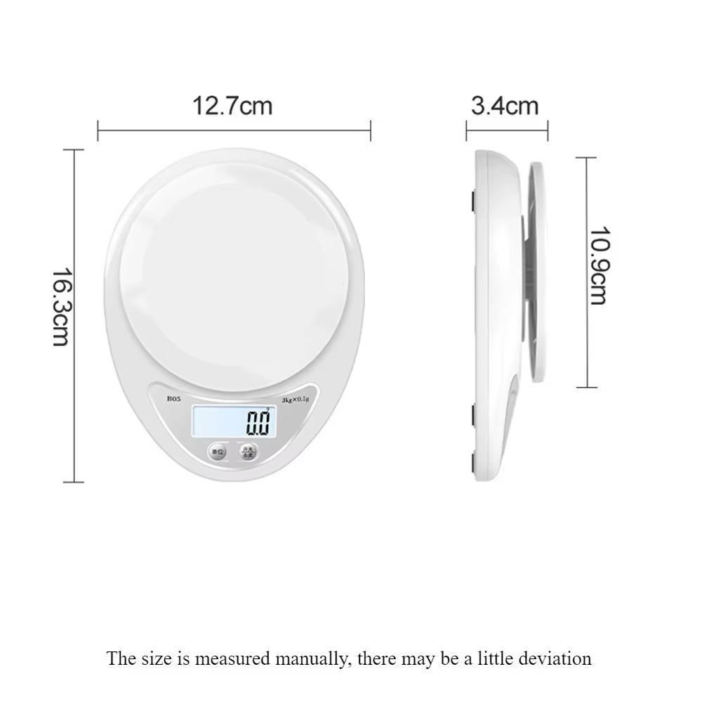 5KG Digital Multifunctional Kitchen Scale - Portable Electronic Food and Coffee Weighing Device for Accurate Measurements
