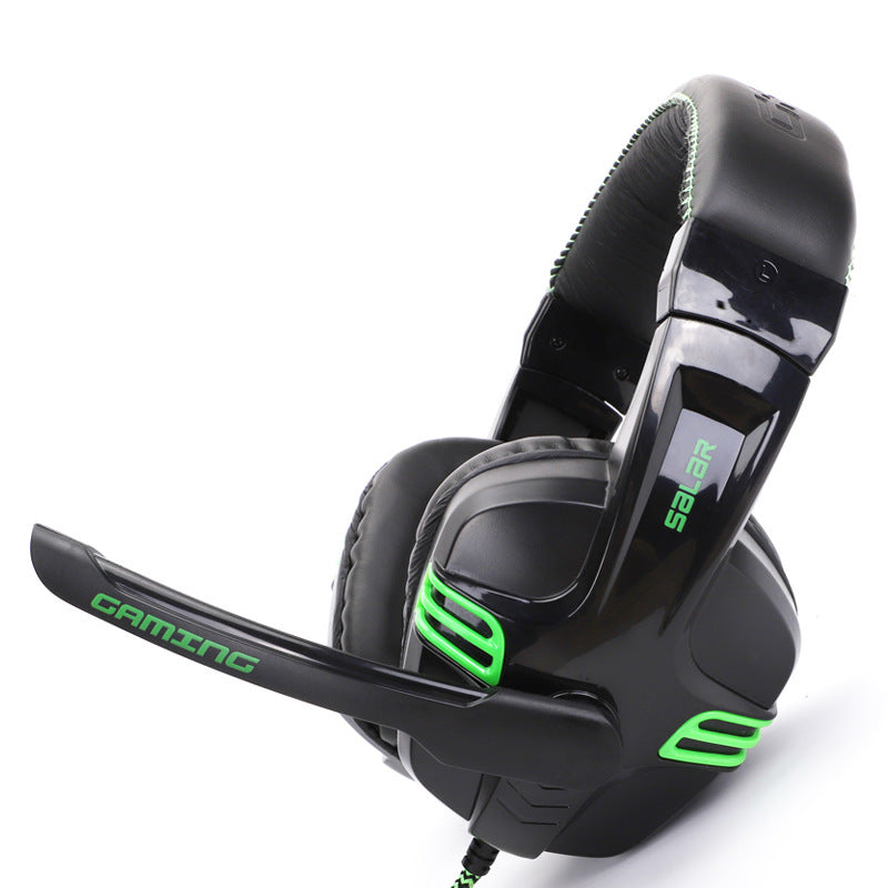 Gaming Computer Headset with Subwoofer and Microphone