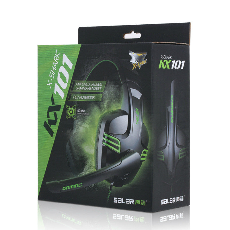 Gaming Computer Headset with Subwoofer and Microphone