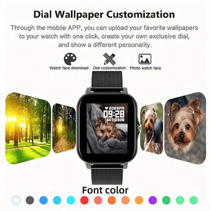 2024 Bluetooth Smartwatch for Men and Women - Touchscreen Call Answering, Fitness Tracking, Waterproof, Compatible with Android and iOS, Ideal Gift