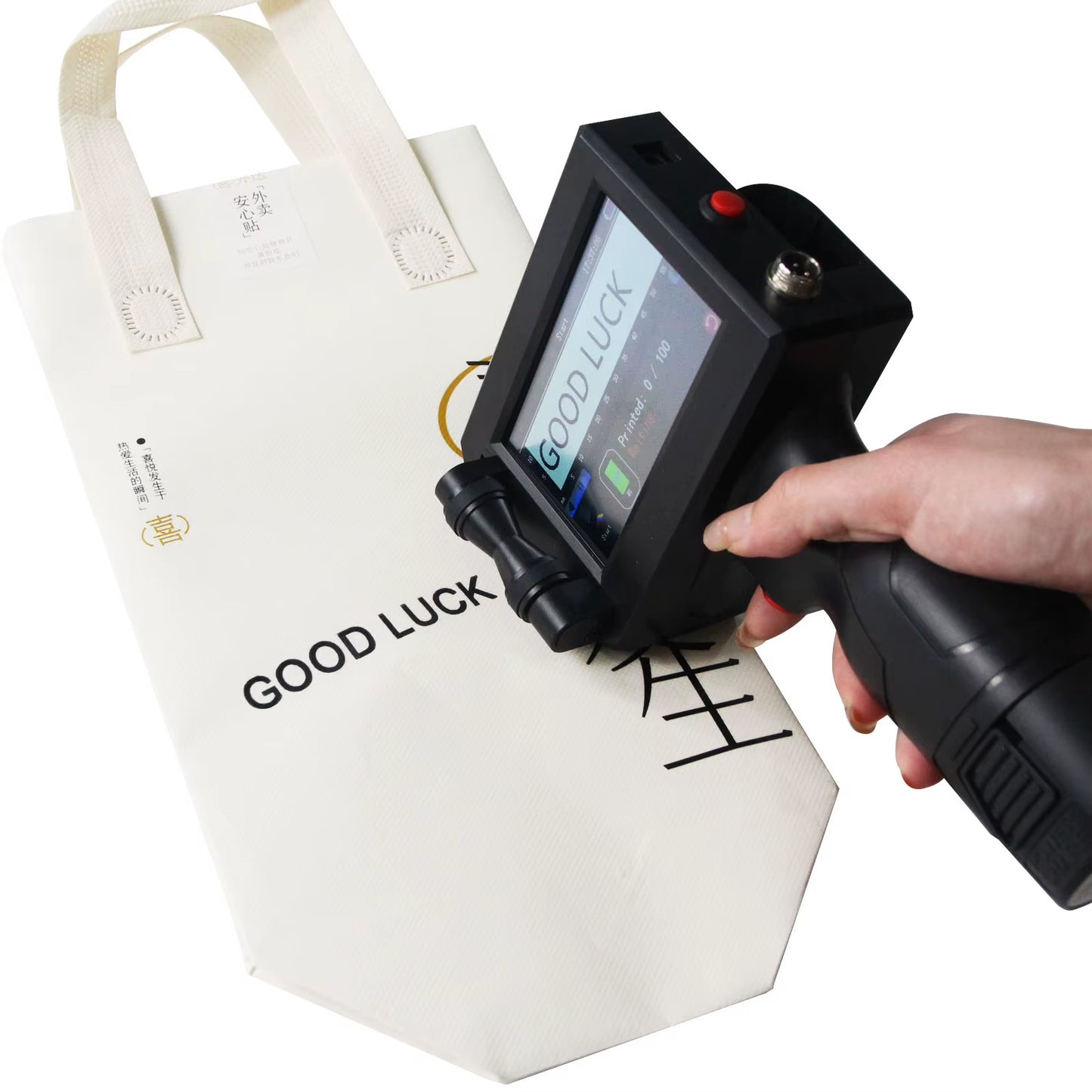 12.7MM Portable Handheld Inkjet Printer for Production Date and Barcode Label Coding with Quick-Drying Technology