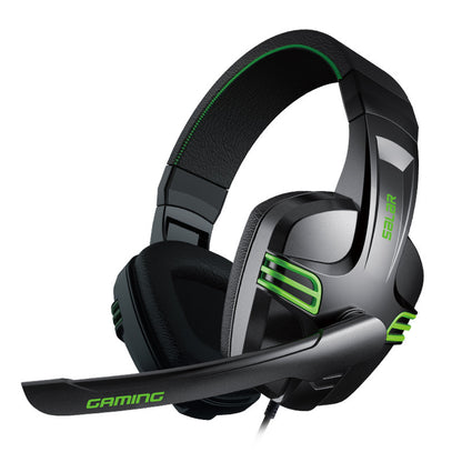 Gaming Computer Headset with Subwoofer and Microphone