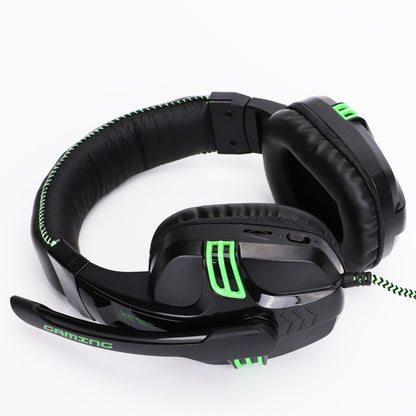 Gaming Computer Headset with Subwoofer and Microphone