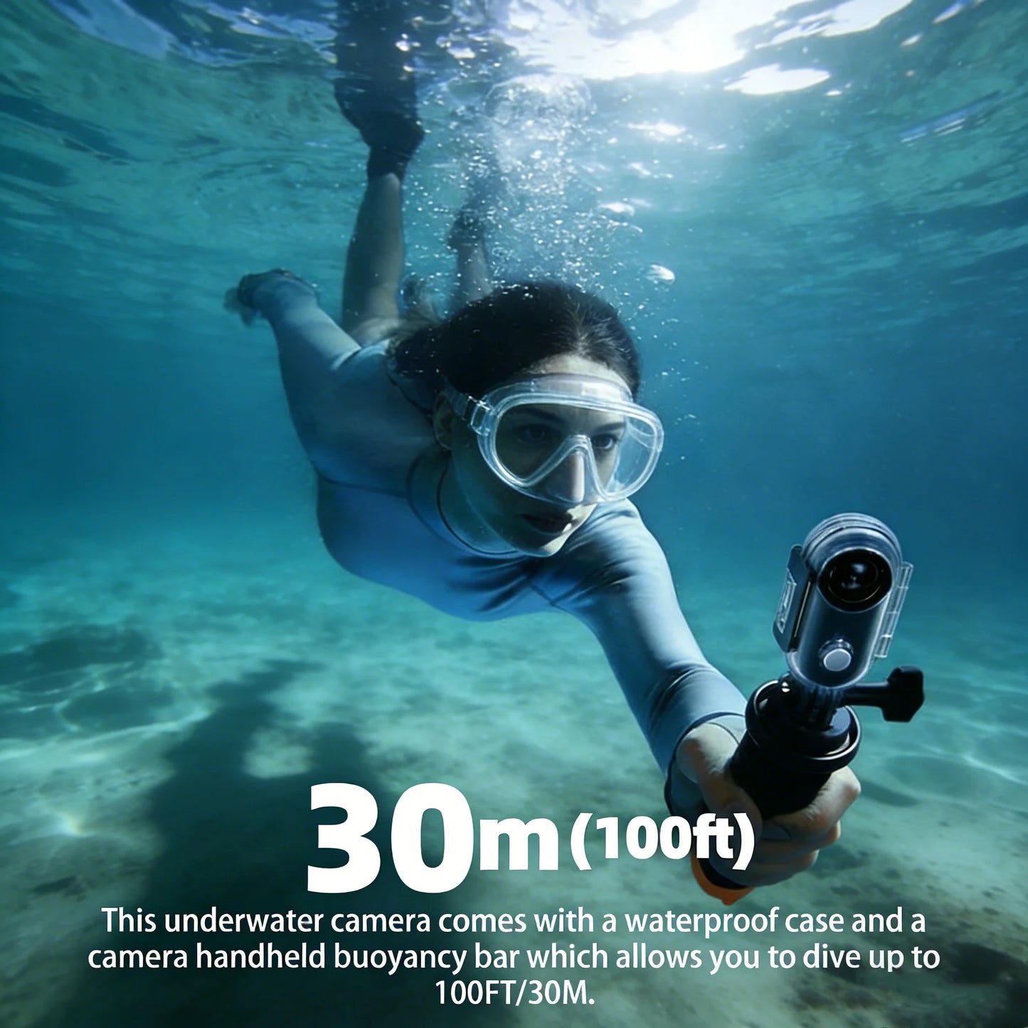 4K Anti-Shake Action Camera with EIS, Waterproof POV, Compact WIFI Vlogging and Sports Video Recorder for Biking and Motorcycling