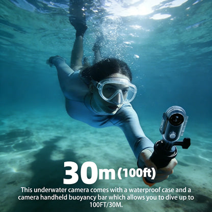 4K Anti-Shake Action Camera with EIS, Waterproof POV, Compact WIFI Vlogging and Sports Video Recorder for Biking and Motorcycling