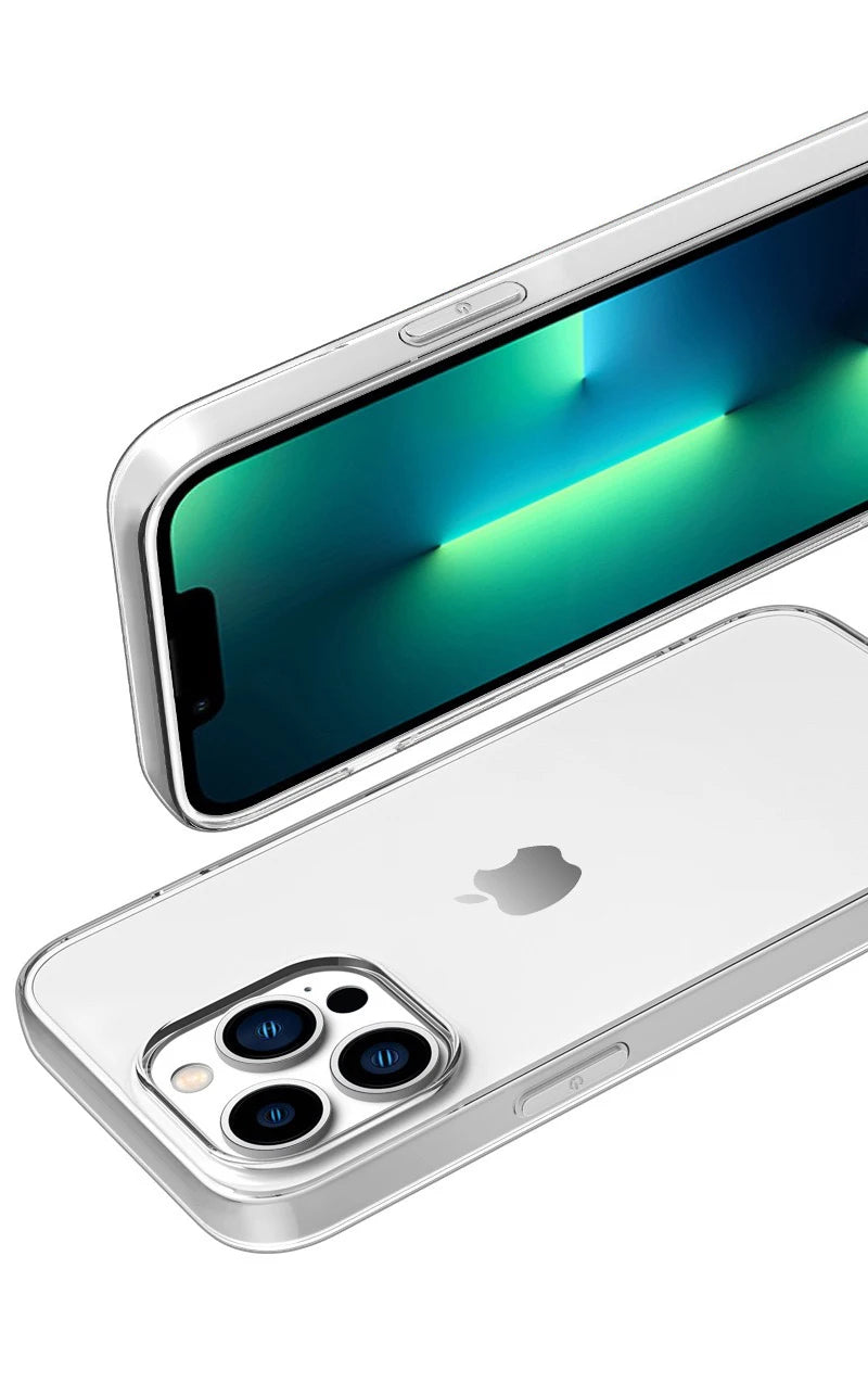 Premium Ultra Thin Clear Silicone Case for iPhone 15, 14, 13, 12, 11, Pro, XS Max, Mini, XR, X, 7, 8, 6S Plus, 6, SE (2020, 2022, 2016), 5, 5S - Back Cover Protection