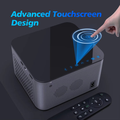 Android 11 4K Smart Projector with 580 ANSI Lumens, 1920x1080P Full HD, WiFi 6, Bluetooth 5.0, Allwinner H713, Voice Control for Home Cinema Theater